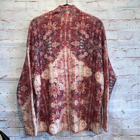 Anthropologie Natalia Floral Intarsia Cardigan Sweater Sz S Akemi Kin open front - Picture 6 of 10